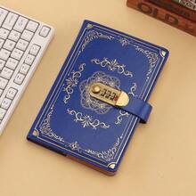 A5 Unisex Vintage Lock Diary Notebook With Password Lock, Creative Journal, Student Memo Book, Stationery Notebook School Supplies - A5 - View 14