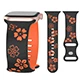 LD004 Floral - Black and Orange
