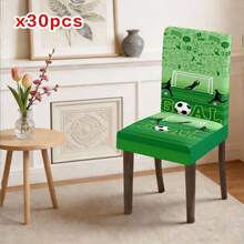 1/4/5/6/7 buah Sarung Kursi Makan, Taplak Meja Motif Patchwork Sepak Bola Biru, Cocok Untuk Restoran, Dekorasi Kafe, Dekorasi Liburan, Hadiah Rumah - MultiWarna - View 11