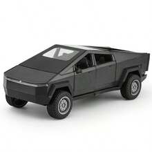 1PC-1:32 Tesla Cybertruck With Beach Motorcycle Simulation Alloy Car Model Pull Back Opening Doors Car Toy, Fun Toy, Simulation Car Birthday Gift, Alloy Car Ornament - Multicolor - View 15