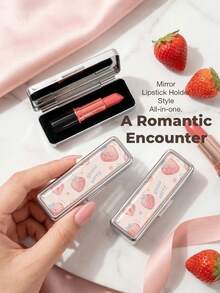 1 PC Silver-Plated Rectangular Lipstick Organiser With Make-Up Mirror – Mini Make-Up Mirror, Multi-Functional Storage Box (Classic Patterned Lipstick Organiser With Mirror; Doubles As A Jewellery Box And Jewellery Organiser - Multicolor - View 7