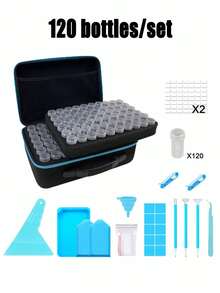30/60/120 Slots Diamond Painting Storage Box, Adult Diamond Painting Accessories Tool Portable Beads Container - A - View 8