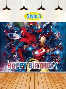 Marvel 漫威主題生日背景布，有6種不同款式可供選擇。它具有經典印花，如復仇者聯盟團體圖像和蜘蛛人。高解析度噴繪色彩鮮豔，材質光滑耐用，讓您輕鬆營造沉浸式的超級英雄派對氛圍。 - 多款 - 查看 14