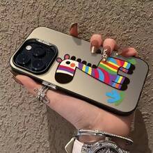 Fanahat Phone Case - Colorful Silver Hard Shell Phone Case With Rainbow Giraffe Compatible With IPhone 17/16/15, Using IMD Technology - 1 - View 5