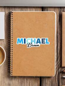 Pegatinas personalizadas con degradado de arcoíris y texto personalizable, etiquetas de vinilo resistentes al agua, diseño removible sin residuos, adecuadas para botellas de agua, portátiles, cuadernos y otros artículos de uso diario - Multicolor - Ver 23