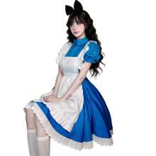 Alice In Wonderland Princess Maid Dress, Countryside Lolita Style Halloween Costume, Party Dress - Multicolor - View 3
