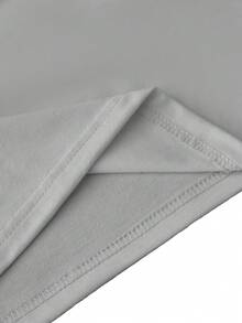 Talla Grande, Barras de Color Degradado, Blusa Casual de Cuello Redondo y Manga Corta Estampada para Mujer Talla Grande - Gris - Ver 5