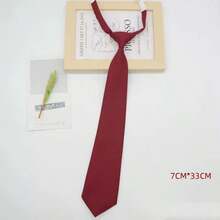3pcs/Set Unisex Necktie, Black Fine Stripe, Clip-On, Casual/Work Uniform Accessory - Multicolor - View 4