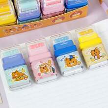 4pcs/24pcs Cute Tiger Rolling Eraser 2-In-1, Student Drawing Pencil Eraser, Teacher & Student Gift - Fat Tiger BS8046 - View 9