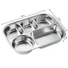 Contemporary Stainless Steel Plates - Reusable Kitchen Dishware, Multi-Purpose Serving Trays,Stainless Steel Plates, Dinner Plates, Kitchen Dining Set, Tableware, Meal Prep Plates, Kitchen Essentials, Dish Set, Serving Plates,Holiday Gift Guide 2025 , Gifts For Dad, Stocking Stuffer, Quiet Calm , Aesthetic , Kitchen Must Haves,Home Cooking , Modern Kitchen, Kitchen Gadgets, Household Essentials, Pantry Upgrade, Everyday Essentials , Practical Kitchen - 銀色 - 查看 3