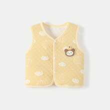 Warm Pure Cotton Vest For Babies And Toddlers, Ideal For Spring And Autumn, Baby Top For Autumn And Winter, Vest, Gilet And Sleeveless Jacket. - 灰色 - 查看 8