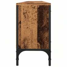 Mueble para TV vidaXL con cajón, acabado en madera envejecida, 200x25x44 cm, madera de ingeniería. - Marrón - Ver 5