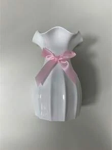 1pc Plastic Vase, White Unbreakable Flower Vase, Suitable For Tulips, Roses And Other Flowers, Home Decor, Living Room, Dining Table Gift, Birthday, Graduation, Back To School, Room Decor, Stationery, Vase, Glass Vase - Multicolor - View 8