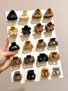 48 Mixed Color Cat Claw Hair Clips, Easy To Use, Stylish, Lightweight, Smooth Surface Multifunctional Hair Clips,Clips For Hair - Multicolor - View 4