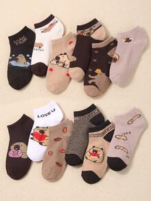 20 Pairs Kids Boat Socks Cute Capybara Dolphin Print Embroidery, Kids Short Socks, Kids Barefoot Socks, Suitable For Boys And Girls Daily Wear, Suitable For Back To School Season Wear, Suitable For Teenagers Back To School Season Sports Wear, Breathable Comfortable Soft Skin-Friendly, Not Easy To Fall Off, Suitable For 1-16 Years Old Kids Wear, Suitable For Summer Wear - Multicolor - View 5