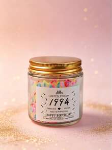 Candy Jar Candle, Personalized Birth Year Candy Scented Candle, 1985-2005 All Years Covered Vintage Jar Candle, Sweet Fragrant Decor, Retro Nostalgic Home Decor, Soothing Aroma, Atmosphere-Enhancing Item, Suitable For Men, Women, Couples Birthday, Holiday Gifts And Commemorative Occasion Decor, Also Suitable For Car, Home, Office, Travel, Gym And Event Occasions. Perfect Gift For Friends And Family - Multiple Styles - View 12