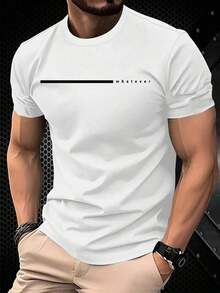s cortas playeras de hombre gym Ocio vacaciones alta calidad camisas para hombre Letras simples Y2K ropa de hombre sudadera para festival conjuntos de hombre regalos para hombre México local - Blanco - Ver 1