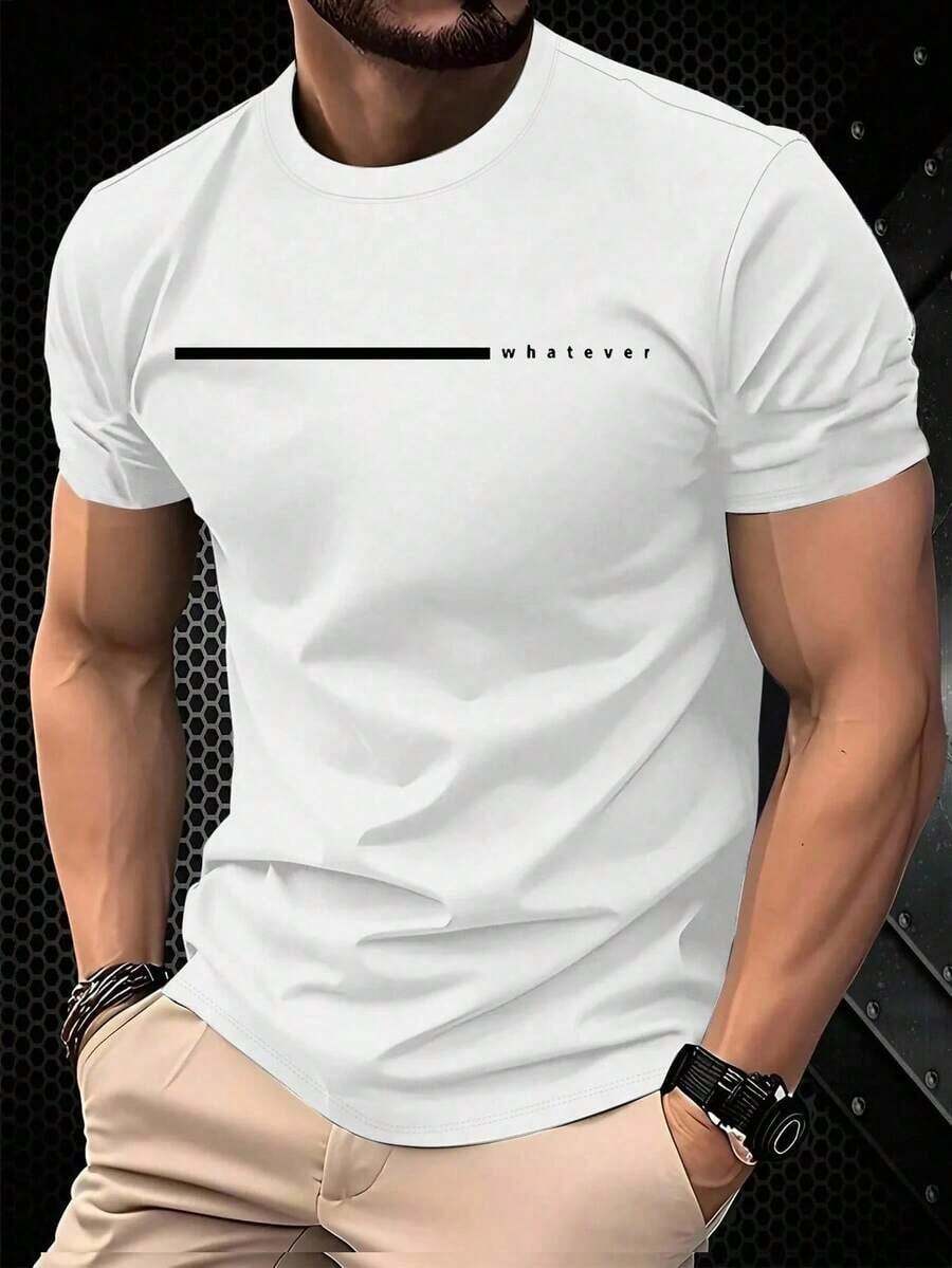 s cortas playeras de hombre gym Ocio vacaciones alta calidad camisas para hombre Letras simples Y2K ropa de hombre sudadera para festival conjuntos de hombre regalos para hombre México local - Blanco - Ver 1