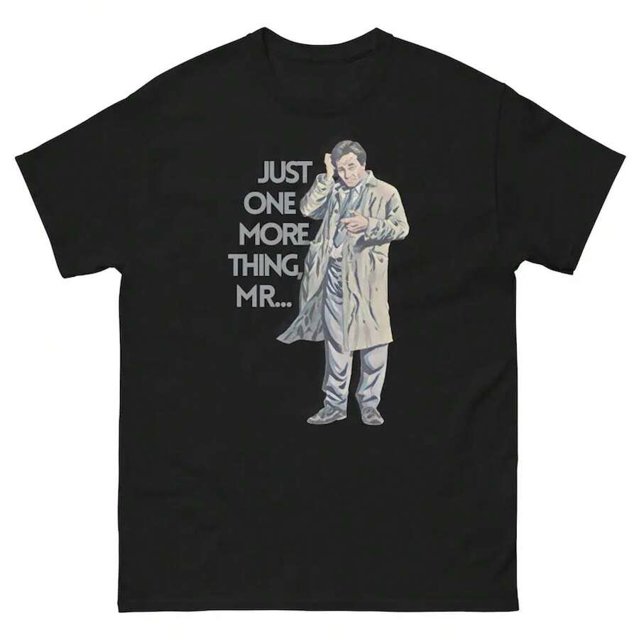 Camiseta con Frase de Detective Vintage |   Camiseta con Gráficos de TV Misteriosos de los 70s Retro |   Top estilo gabardina clásica |   Camiseta de regalo de Cult Cinema - Negro - Ver 1