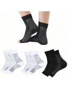Breathable Ankle Compression Socks, Suitable For Sports, Running, Hiking, Cycling - Multicolor - View 2