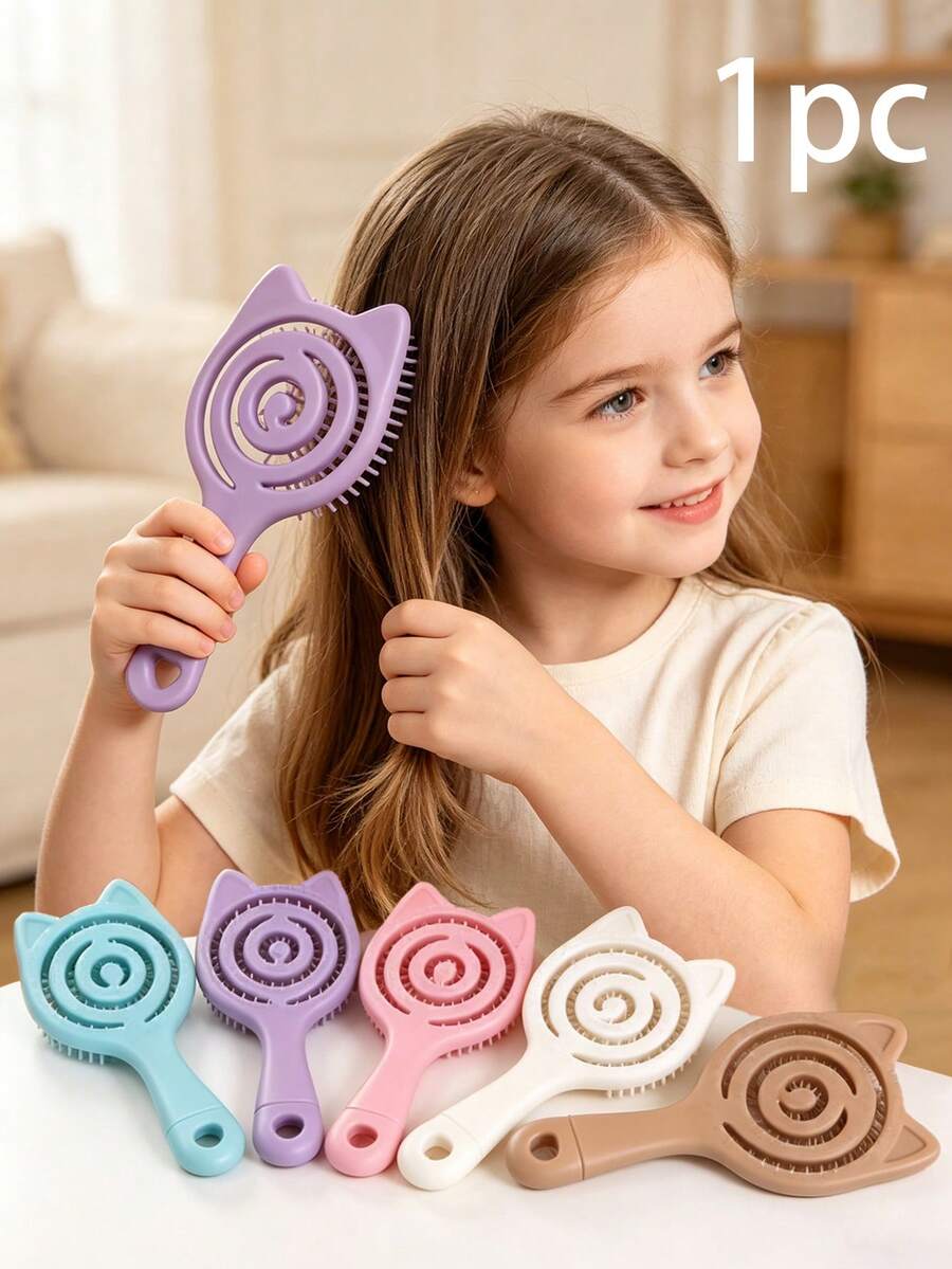 Lược tai mèo rỗng, lược mini cầm tay dễ thương, lược massage đệm khí, lược chải tóc kích thích mọc tóc - Nhiều màu - Xem 1