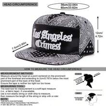 1pc Paisley Pattern "Los Angeles Crime" Embroidered Flat Brim Hip Hop Baseball Cap With Buckle Fastener - A - View 3