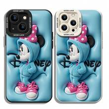 Disney Mickey And Friends Minnie Mouse Phone Case - Inflated Embossed Minnie In Blue Hoodie Protective Case, Light Blue Puffy Background With Partial Raised Disney Lettering, Compatible With IPhone 17, 16, 15, 14, 13, 12, 11 Pro Series And Galaxy S22, S23, S24, S25 Models, Ideal For Birthdays, Holidays, Anniversaries, Graduation Gifts, Or Any Special Occasion To Surprise Family, Friends, Classmates, And Loved Ones. - màu đen - Xem 6