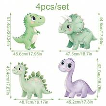 4pcs/1pc Large Dinosaur Cardboard Hollow Decoration, Dinosaur Birthday Party Backdrop Standee Yard Sign, Cute Dinosaur Photo Booth Prop, Party Supplies - Multicolor - View 10