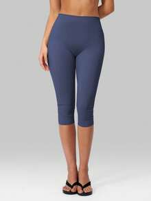 MFVIM Women's Tight Fit Casual Sports Pants, 3/4 Length Leggings That Visually Elongate Legs And Enhance Body Silhouette. Slim-Fit Design Slims Waist And Lifts Buttocks, Made Of Breathable, Stretchy, Soft Fabric Suitable For Casual, Sports, Running, Yoga, Pilates, Gym Workouts - Teal Blue - View 7