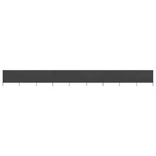 9-Panel Beach Windbreak, Anthracite Grey Fabric, 1200x80cm - A - View 1