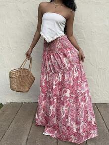 Women's Long Bohemian Print Skirt, Casual For Vacation And Everyday Wear, Spring/Summer - 彩色 - 查看 4