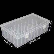 42-Slot Transparent Plastic Sewing Thread Organizer Box, Durable Multi-Function Storage Box, Suitable For Small/Medium Spools, Craft Room And Travel Supplies, Can Store Thread Spools, Needles, White Fabric Box With Compartments, Home Desktop Sewing Organizer Box - One Size Fits All - View 5