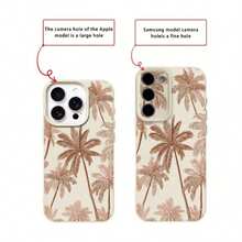 Fashion Print Cell Phone Case 20261pc, TPU Material, Summer Rose Tree Design, Compatible With/Compatible With 17 Pro, International Version, Not The National Version - White 7 - View 5