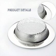 1pc/2pcs/3pcs Stainless Steel Rust-Proof Kitchen Sink Strainer, 4.5 Inch Wide Rim Filter, With Anti-Clogging Fine Mesh And Food Debris Collector, Durable Metal Vegetable Washing Basket, Easy To Clean, Fits Standard Sinks, Durable Kitchen Accessory - Multiple Styles - View 11