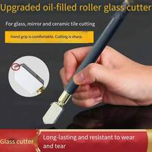 Pemotong Kaca Multifungsi dengan Mata Pisau Berlian untuk Kaca Tebal dan Keramik, Alat Pemotong Keramik Manual dengan Roda Penggulung, Pemotong Kaca Universal - A - View 4
