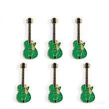 ZAKOL Vintage Metal Enamel Electric Guitar Brooch Unisex, Music Instrument Lapel Pin Badge Fashion Jewelry Gift - Multicolor - View 17