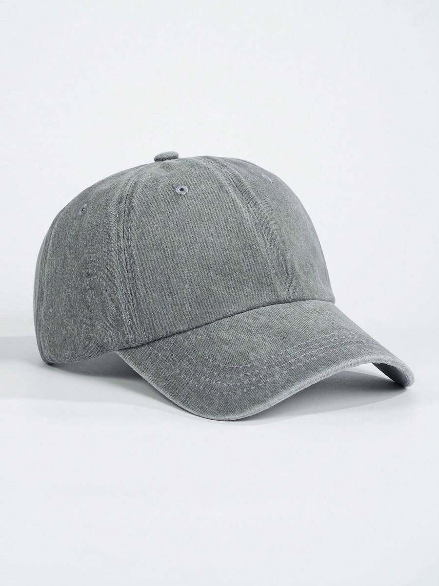 A Hat For Women Spring And Summer Korean Version Retro Curved Brim Baseball Cap Plain Solid Color Couple Washed Cap For Men - Baseball Cap - View 1