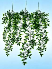 Artificial Hanging Ivy, Artificial Small Potted Plants, Suitable For DIY Floral Wall, Scene Arrangement, Living Room Bedroom Vase Decoration, Wedding Party Home Decor, Desktop Decoration. Deciduous In Autumn And Winter, Home Decor, Desktop Decoration, Rustic Style Decor, UV-Resistant Artificial Flowers For Outdoor Hanging Garden, Porch, Windowsill, Outdoor Decoration. - Green - View 5