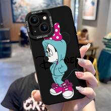 Disney Minnie Mouse Phone Case - Casual Hoodie‑Wearing Minnie Mouse Protective Case, White Background With Black "Disney" Cursive Lettering And Street‑Style Polka‑Dot Bow Minnie Mouse Graphics, Compatible With IPhone 17, 16, 15, 14, 13, 12, 11 Pro Series And Galaxy S22, S23, S24, S25 Models, Ideal For Birthdays, Holidays, Anniversaries, Graduation Gifts, Or Any Special Occasion To Surprise Family, Friends, Classmates, And Loved Ones. - trắng - Xem 5