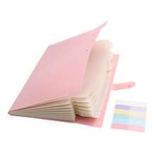 1pc A4 Macaron Color Accordion File Folder, 12 Compartments Document Organizer, Student Test Paper/Office File Storage, Large Capacity - Multicolor - View 12