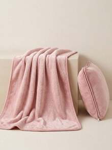[US 2-7 Day Delivery] 1pc Travel Blanket & Pillow Set, Premium Soft 2-In-1 Airplane Blanket With Soft Bag Pillowcase, Travel Neck Pillow, Luggage Strap And Backpack Clip, Easter Gift, Travel Pillow, Travel Accessories, Suitable For Car, Plane, Airport, Camping, Travel Essential - 彩色 - 查看 5