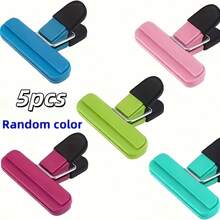5pcs Reusable Plastic Sealing Clips For Food Bags, Multi-Purpose Kitchen Clips With Strong Grip, Waterproof & Moisture-Proof, Ideal For Sealing Snack Bags, Cereal Boxes, Tea Bags & Leftovers, Great For Home, Camping & Back To School, - A - View 7