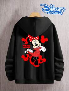 Disney Minnie Mouse Print Hoodie,  Women's Hoodie, Men's Hoodie,Fathers Day Gift,Fourth Of July,Disney Collaboration - màu đen - Xem 3