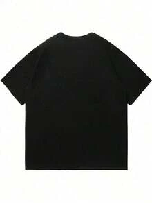 Men's Short-Sleeved T-Shirt With Custom Los Angeles Slogan Print, Made Of Comfortable And Breathable Fabric, Perfect For Summer - Black - View 4