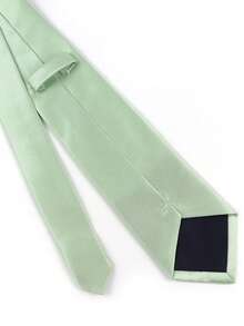 ZONFAZ 1pc 8cm Men's Solid Color Blue Classic Casual Necktie - Mint Green - View 6