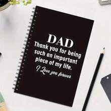 1pc Dad Themed Spiral Notebook With Heartfelt Message - A Creative Gift For Father's Day, Birthday And Christmas. Designed For Work, School And College - G - View 6