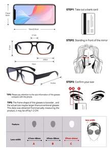 Color Changing Sunglasses, Transparent Lens Turning To Light Gray, Retro Aviator Plastic Fashion Glasses, Classic Design For Outdoor Travel Beach Vacation Casual Wear, Summer UV Protection Sunglasses For Driving, Computer/Gaming/TV/Phone Use, Unisex Eyeglasses Frame, Anti-Blue Light Glasses - Multicolor - View 7