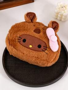 Hộp bút bông Kawaii, túi đựng văn phòng phẩm lông xù cosplay động vật dễ thương - Phiên bản nhồi bông - Xem 6