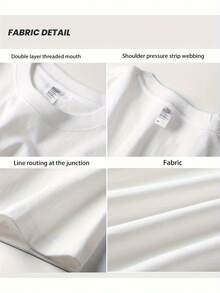 Casual Niche Versatile Heavy Cotton Short Sleeve-Shirt Men Summer New Youth Half Sleeve Top Tee - White - View 3