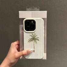 Fashion Print Cell Phone Case 20261pc, TPU Material, Summer Rose Tree Design, Compatible With/Compatible With 17 Pro, International Version, Not The National Version - White 3 - View 2